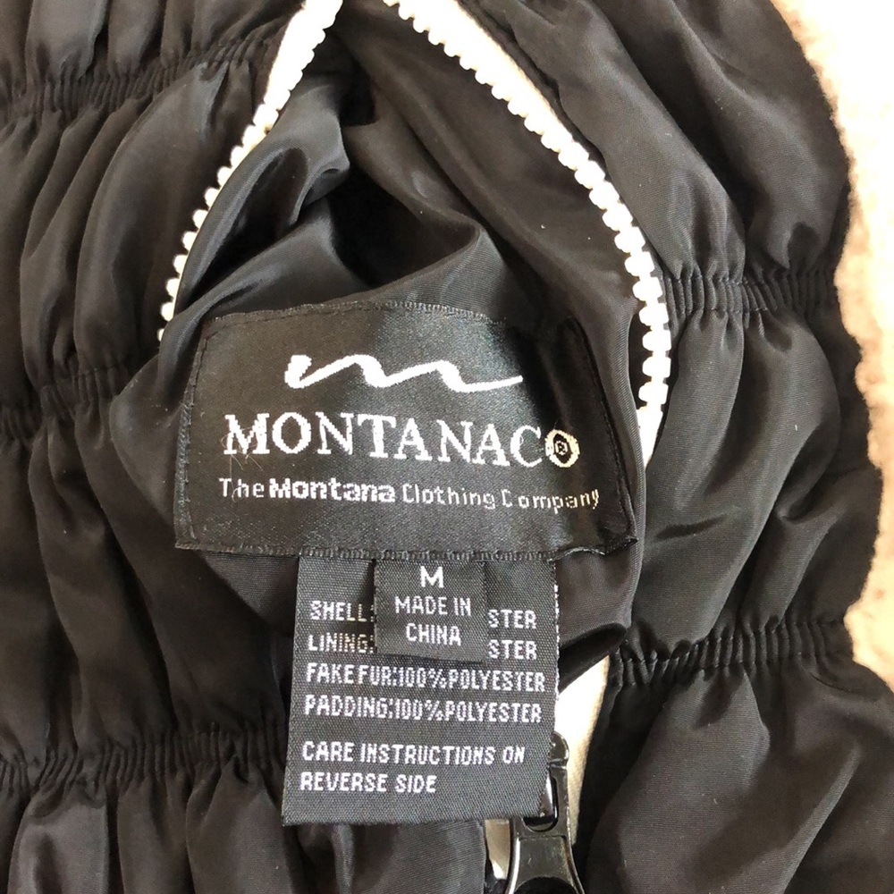 🎉HP🎉NWT Black Reversible Fleece Sherpa Trimmed Vest Sz M - Picture 9 of 12